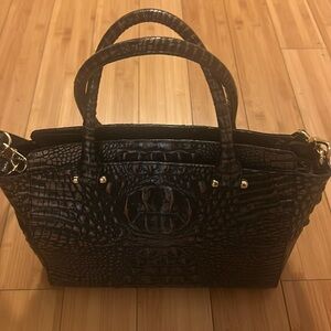 Brahmin Nadia satchel dusk genuine leather